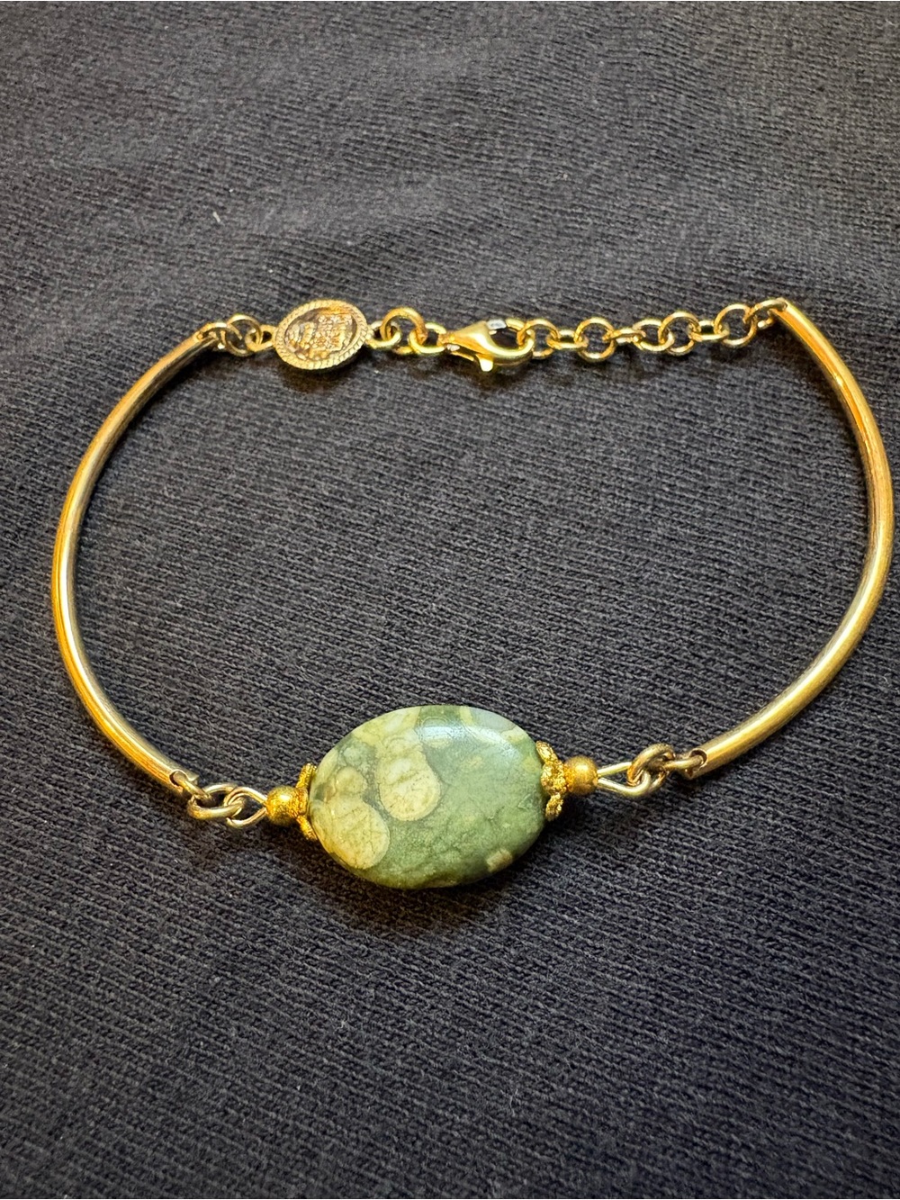 Gold Vermeil Bracelet with Jasper Stone